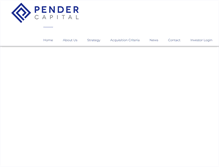 Tablet Screenshot of pendercapital.com